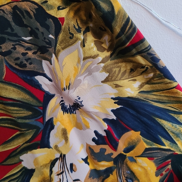 - Jones New York Floral Skirt • 100% Silk •Jungle Print • Size 16 - Picture 2 of 7